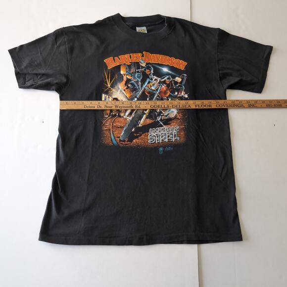 Vintage 1988 Harley Davidson 3D Emblem T Shirt XL 80s American Steel Honolulu HI - Picture 7 of 10